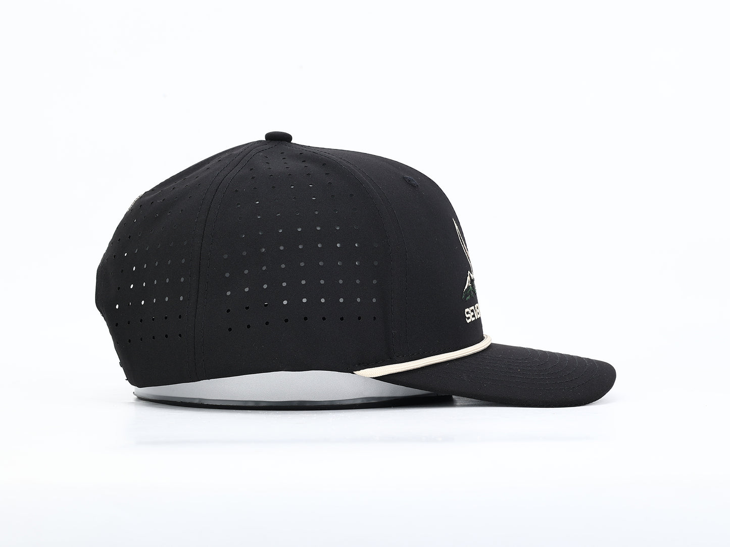 Seven Devils Performance Snapback — Black / Rope Brim